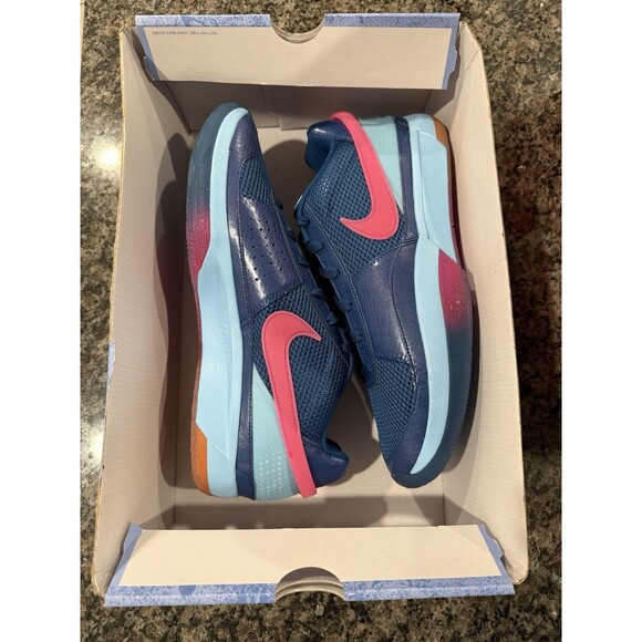Size 12.5 Nike Ja 1 NY vs NY Court Blue Hyper Pink Mens Basketball FV1286-400